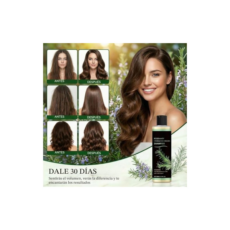 100ml Champú Orgánico De Romero Para El Crecimiento Del Cabello
