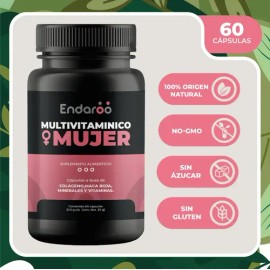 Multivitamínico Para Mujer |biotina, Ácido Fólico ,vitaminas 60 Cápsulas
