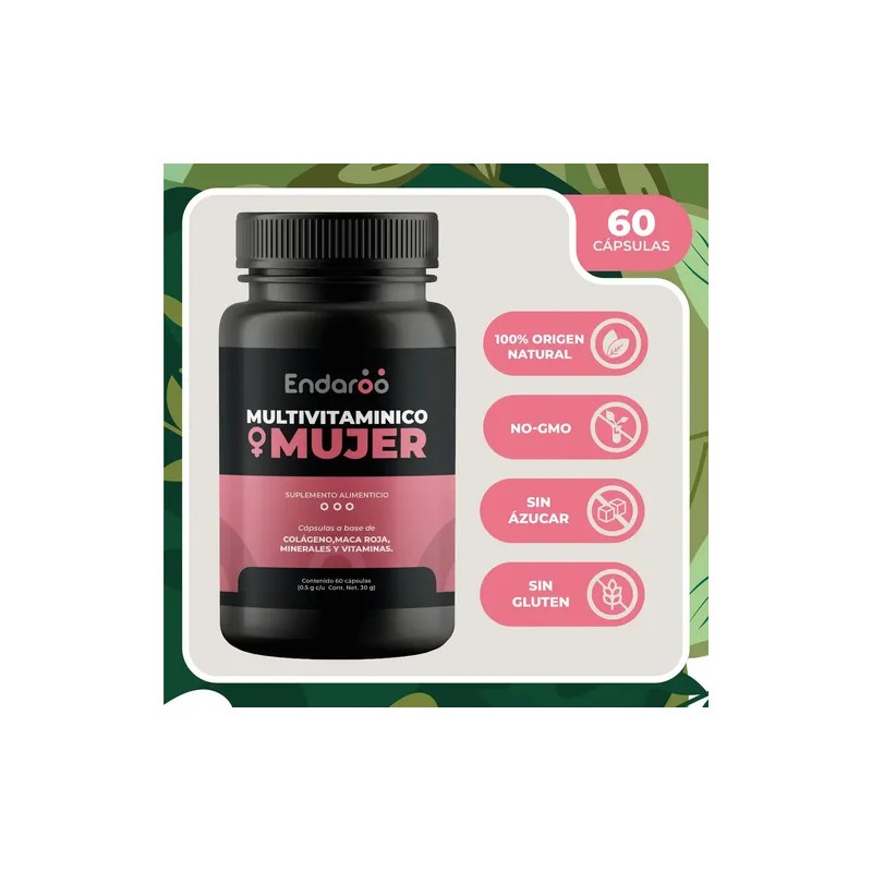 Multivitamínico Para Mujer |biotina, Ácido Fólico ,vitaminas 60 Cápsulas