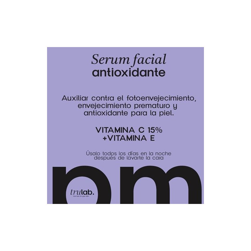 Serum Facial Antioxidante: Vitamina C 15% + Vitamina E