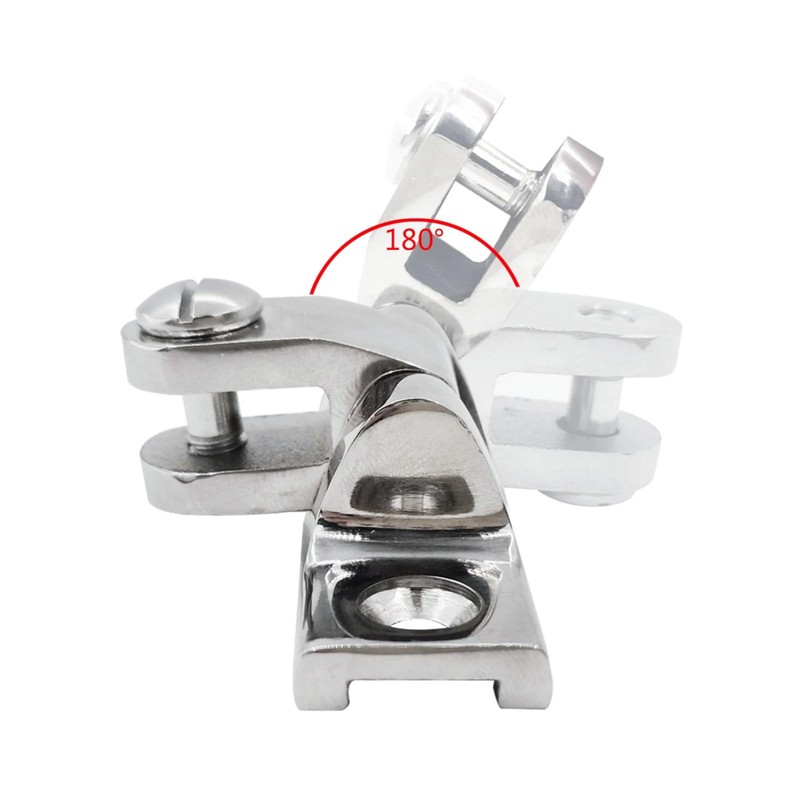 HAIWEN Pair of Stainless Steel 316 Swivel Bimini Top Deck