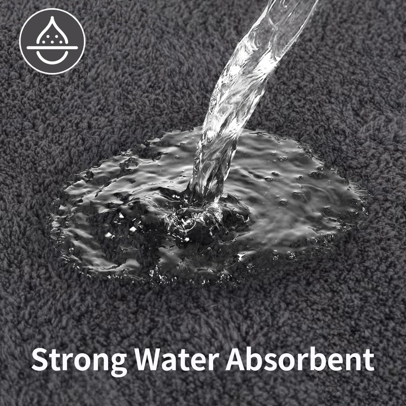 RTBQJ-AT Bath Mat Non-Slip Absorbent Bathroom Rug Microfibre Soft Bath