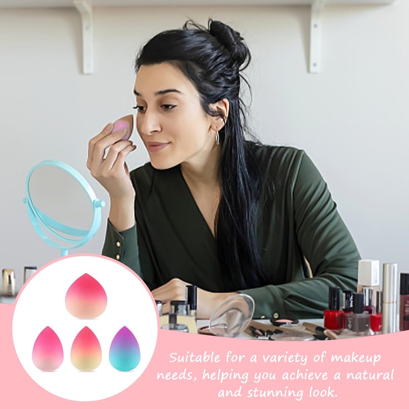 OAAO 4-Piece Beauty Blending Makeup Sponge, Soft and Comfortable, Beauty