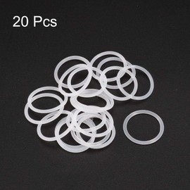 uxcell Silicone O-Rings, 18mm OD 15mm ID 1.5mm Width VMQ Seal Gasket for Compressor Valves Pipe Repair, White, Pack of 20