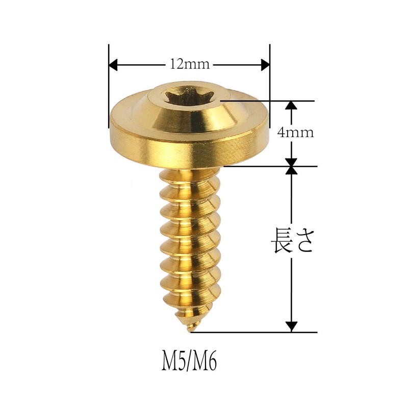 Dingtai Titanium M4 M5 M6 15 17 20 25mm Self