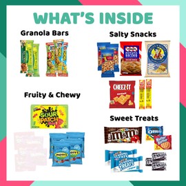 The Care Crate Co. - Small Snack Box Care Package - Chips, Candy, Peanuts, Popcorn, Cookies, Gummy Snacks, Chocolates (31 Variety Pack)