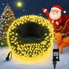 FairyGlim Christmas Lights Outdoor 100LED 33FT, Green Wire Connectable Christmas