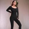 JBT Women's Long Sleeve Yoga Jumpsuits for Women Ribbed Seamless
