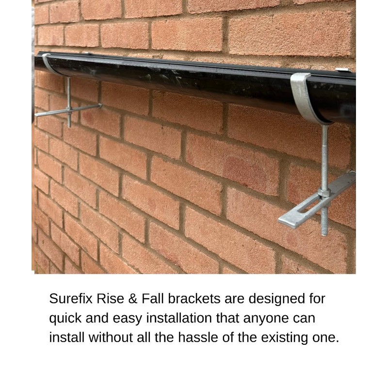 1pc Surefix Adjustable Rise & Fall Gutter Bracket, Adjustable Height
