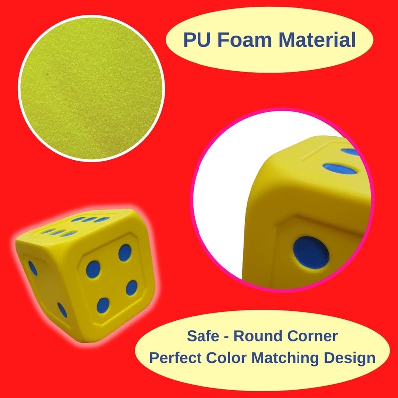 Macro Giant 6 Inch PU Foam Jumbo Big Playing Dice,