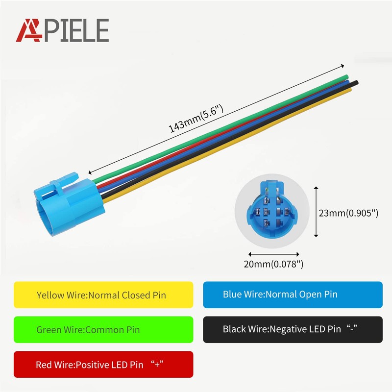 APIELE Push Button Switch 19mm Spot Light Momentary Stainless Steel