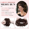 Hairro Human Hair Messy Bun, 100% Real Ponytail Hair Scrunchies,