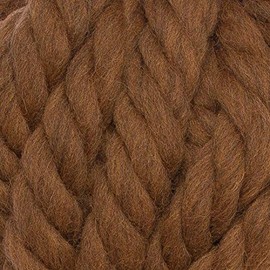 1 Skein Gazzal Marine Wool Yarn, 21% Acrylic, 97% Wool, 3% Elastane, 5.29 Oz (150g) / 16,4 Yrds (15 m), Yarn Weight 7: Jumbo, Brown - 5510
