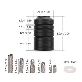 Elprico Archery Bow Stabilizer Weight Kit, Black Detachable Counterweight Bow Stabilizer Balance Bar Kit, Aluminum Alloy Counterweight Kit for Recurve Bow Compound Bow (Black)