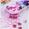 Minkissy Fall Maple Leaf Sequin Nail Art Stickers Compartments of