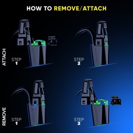 Maximm 360° Rotating Flat Plug Extension Cord 25 ft, Black with LED Indicator and Removable Hook, 16 Gauge, UL Certified