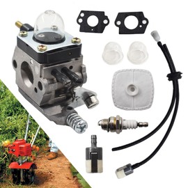 TINVHY Carburetor with Air Filter Replacement for Mantis Tiller 7222 7225 SV-5C/2 for Zama C1U-K82 C1U-K54A A021001090