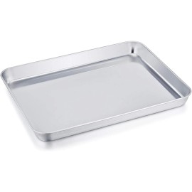 TeamFar Stainless Steel Compact Toaster Oven Pan 8''x10.5''x1''
