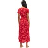 Billabong womens Wrap Front Midi Length Casual Dress, Havana Red,