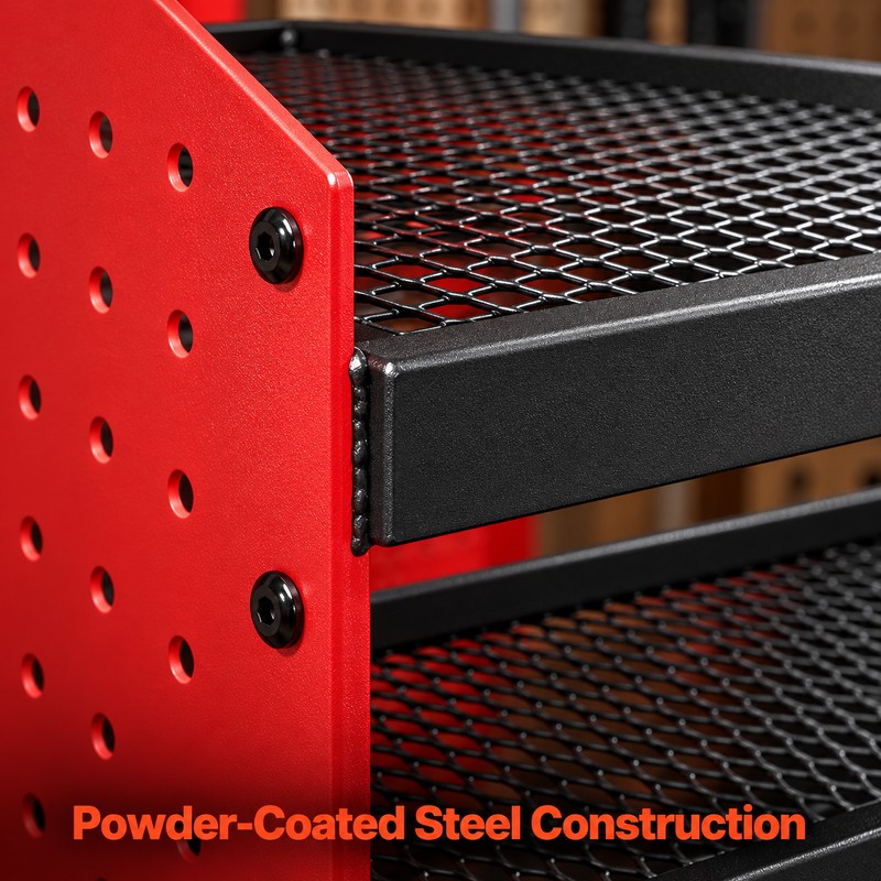 SucceBuy 3-Tier Power Tool Wall Organizer, 100 lb Carbon Steel