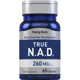 Piping Rock NAD Supplement for Women and Men | 260 mg | 60 Capsules | Nicotinamide Adenine Dinucleotid | Non-GMO, Gluten Free