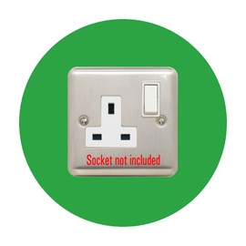 DSD Supplies ltd. Socket Surround, Single Round Acrylic Back Panel, Hygienic Circle Wall Cover, Trim, Back or Finger Plate Frame, Colour:Light Green