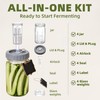 Fermentation Jar, 4-Pack 32 oz Mason Jars with Airlocks