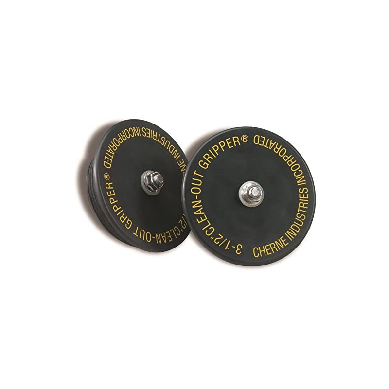 Cherne 270138 Gripper 3-1/2 in. Black Mechanical Clean Out Plug
