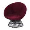 PrinceDeco Velvet Round Saucer Chair Cover (Slipcover Only) High Stretch
