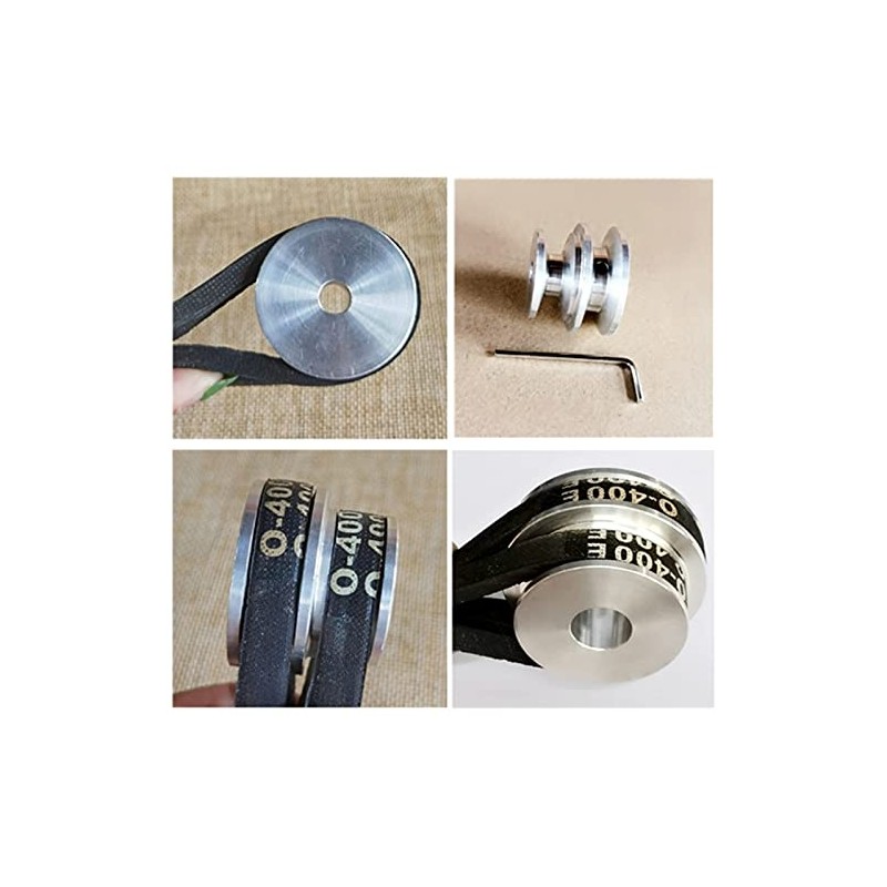 Aluminum Alloy 40/50mm Double Groove Pulley 8-20mm Fixed Bore V