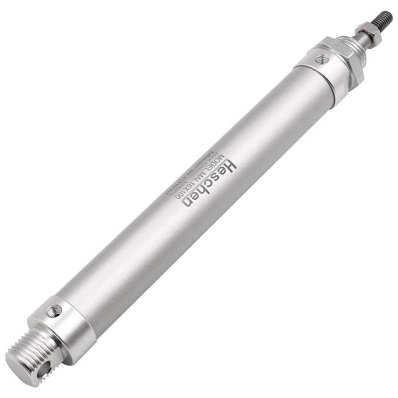 Heschen Pneumatic Slim Air Cylinder, MAL 16-100, M5 Port, 16mm