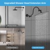 Hibbent All Metal Upgraded 18'' Shower Head Extension Arm, Shower