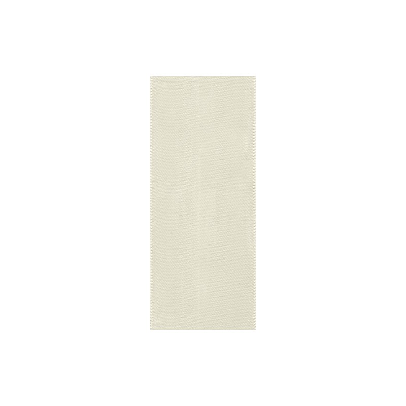 Berwick Offray 2.25" Wide Double Face Satin Ribbon, Antique White