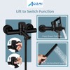 Aolemi Matte Black Wall Mount Bathtub Faucet with Handheld Shower