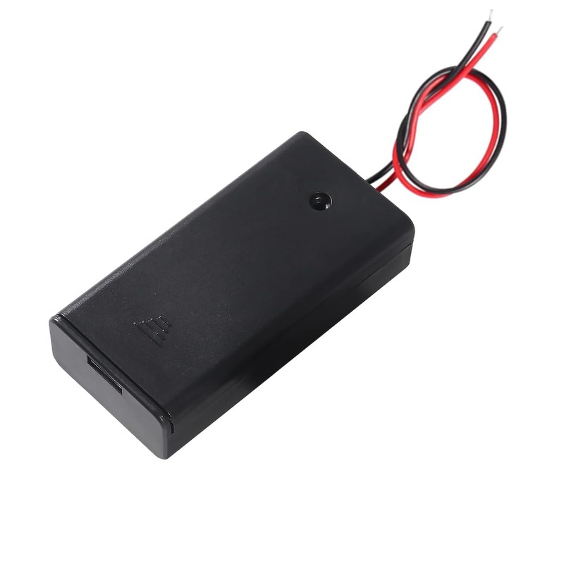 hrsyyl 10pcs AA Battery Holder 2AA Battery Box with Back