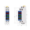 DIN Rail 18 mm Voltage Current HZ Meter AC 80-500V