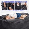 Hobestluk 3FT Bean Bag Chairs Adult Bean Bag with Portable