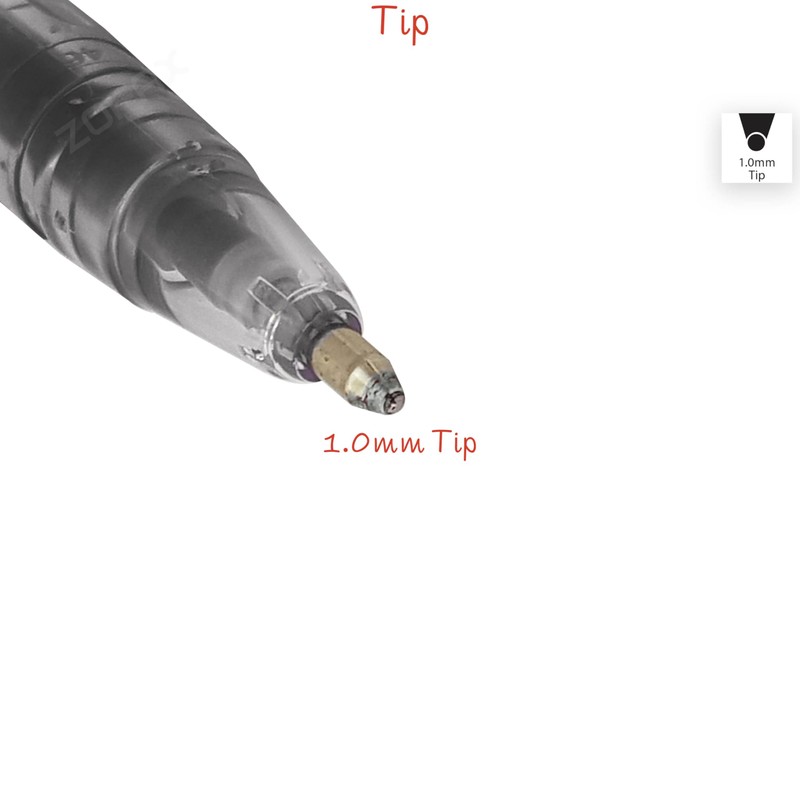 iGlitter Xtra Sparkle Glitter Gel Pens, BLACK, Medium Point (1.0mm),