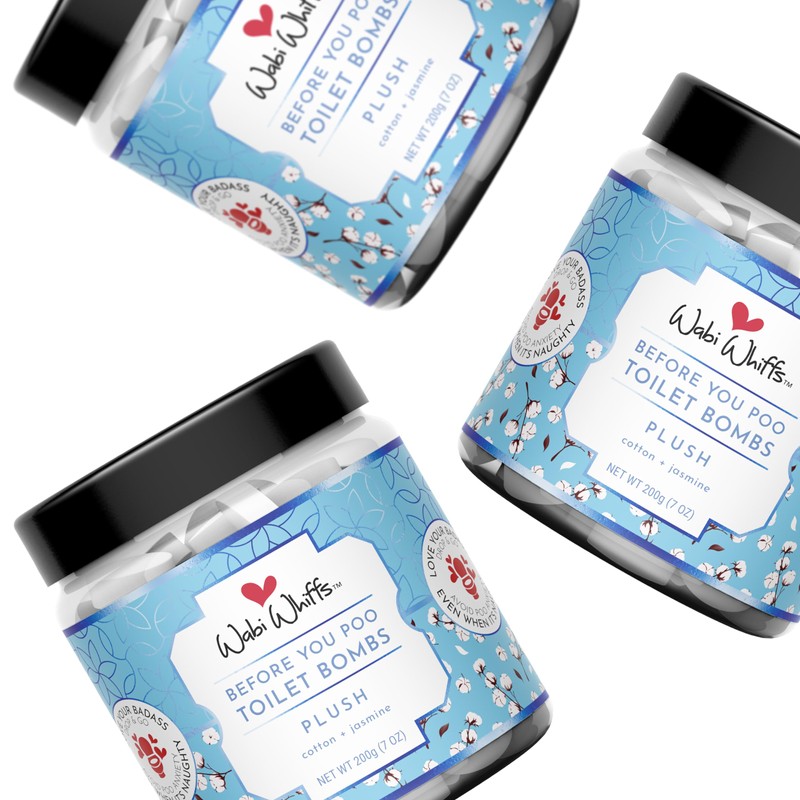 Wabi Whiffs Fizzing Toilet Bombs – Plush | Natural Bathroom