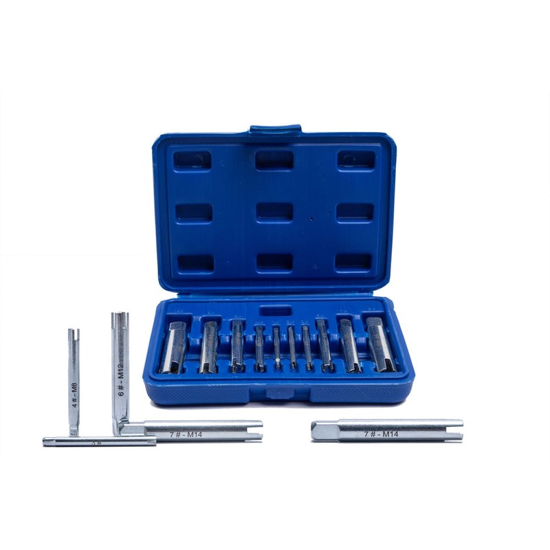 FOITECHY 10Pcs Tap Extractor 3/4 Flute Broken Head Screw Remover