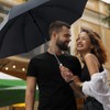 Silkfly 2 Pcs 48 Inch Auto Open Umbrella Wooden J