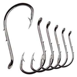 Sharp Octopus Baitholder Hooks, 100 pcs High Carbon Steel Barb Sea Fishing Hooks with 2 Bait holder Barbs Fishing Accessories for Freshwater Saltwater - Size: 8#-6/0