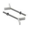 BabyDan Y-Shaped Threaded Rod for Safety Gate Silver - Pack