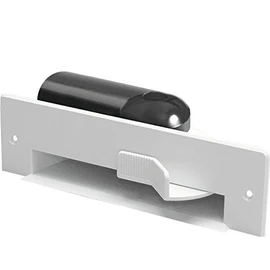 White Automatic Dustpan Sweep Inlet White with Low Profile Fitting