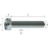 TRUSCO Y303-0616 Hexagon Bolt with Cross Hole, Stainless Steel, M6X16,
