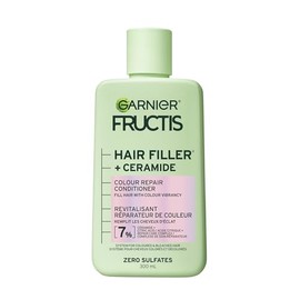 Garnier Fructis Hair Filler Acondicionador Reparador de Color Con Ceramida, Acondicionador Libre de Suavizante y Sulfato para Cabello Coloreado, 10.1 Fl Oz, 1 Recuento