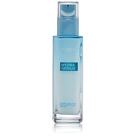 L'Oreal Paris Skincare Hydra Genius Daily Liquid Care Oil-Free Face Moisturizer for Normal to Dry Skin, Hyaluronic Acid Moisturizer for Face with Aloe Water and Hyaluronic Acid, 3.04 fl. oz.