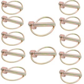 12PCS Trailer Hitch Locking Pin,Trailer Coupler Pin 5/16'' Diameter Type Shaft Locking Pin Set,Quick Release Wire Lock Pin Lawn Mower Hitch Pin。 (7.8x45mm)
