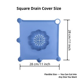 Silicone Shower Drain Hair Catcher, Hair Drain Catcher, Shower Hair Stopper Hair Catcher with Suction Cup, Shower Drain Strainer, Drain Cover Suit for Bathroom Bathtub, Bathroom Drain Protector