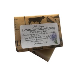 Lavender Tallow Soap/Pure/Old Fashioned Soap/Handcrafted/Natural/Gift for Flower Lovers/Floral Soap/Luxurious Lavender Soap/Bathroom Soap